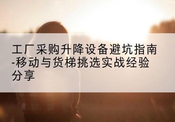 宣恩移动式升降机怎么选-工厂采购升降设备避坑指南-移动与货梯挑选实战经验分享