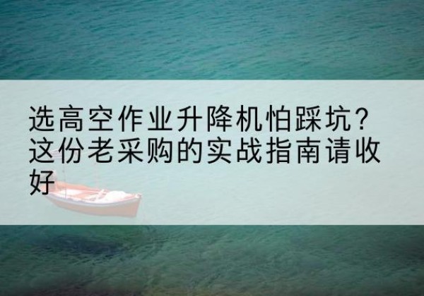 宣恩高空作业升降机厂家推荐-选高空作业升降机怕踩坑？这份老采购的实战指南请收好