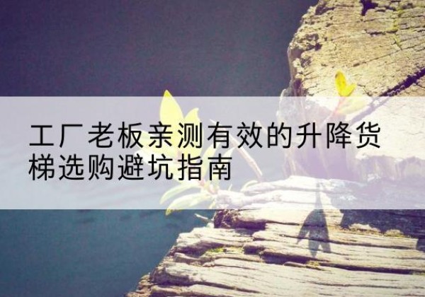 宣恩升降货梯怎么选-工厂老板亲测有效的升降货梯选购避坑指南