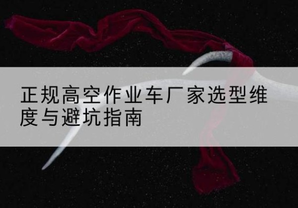 宣恩高空作业车厂家-正规选型维度与避坑指南